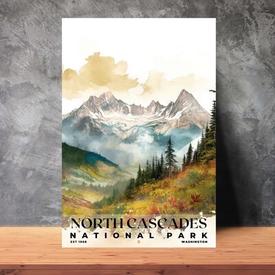 North Cascades National Park Poster, Travel Art, Office Poster, Home Decor | S4 - image2